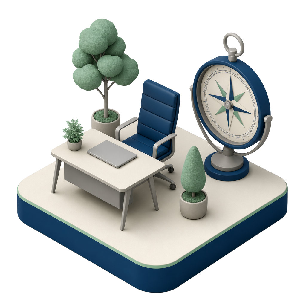 Career Discovery illustrated as a soft-shaded miniature