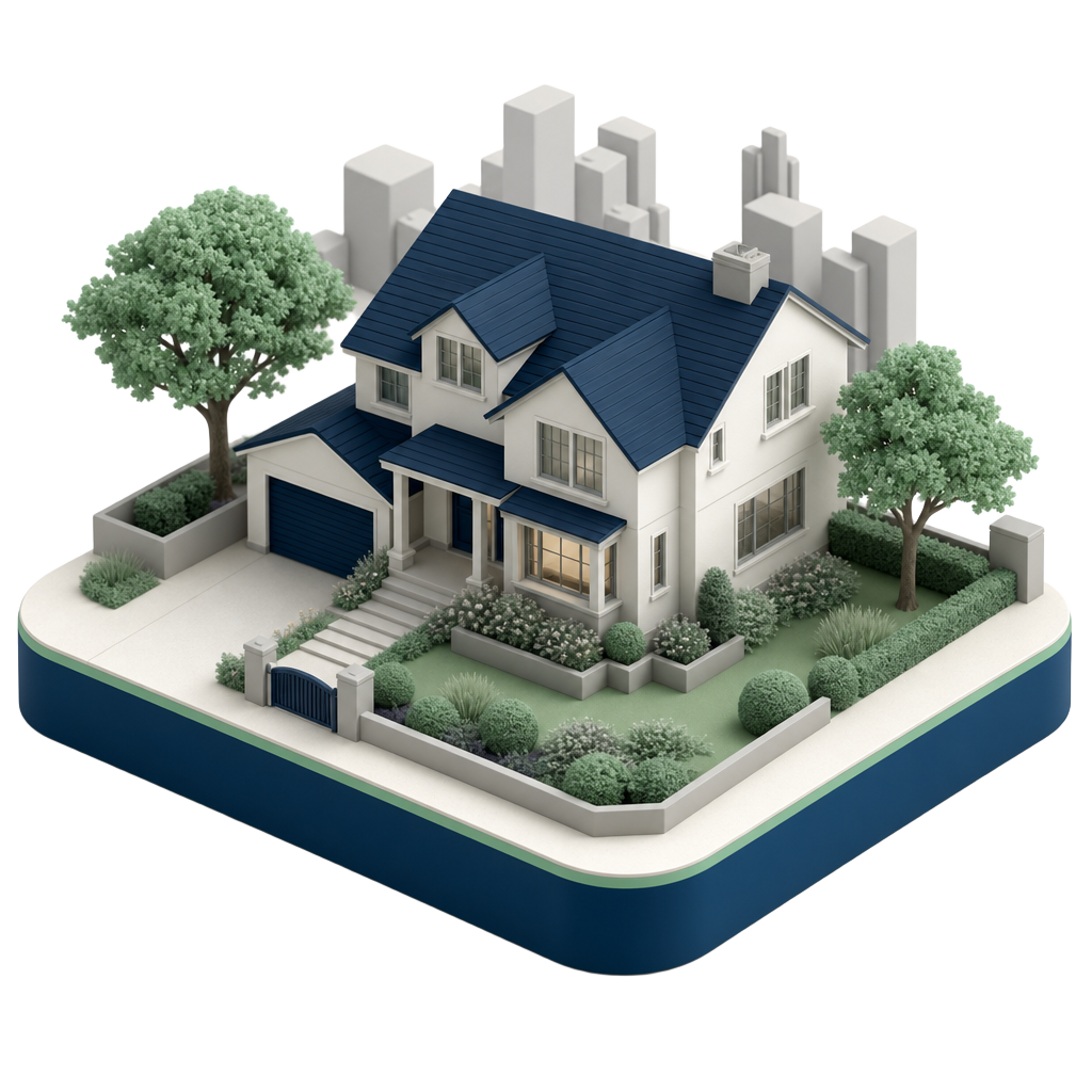 Global Transition illustrated as a soft-shaded miniature