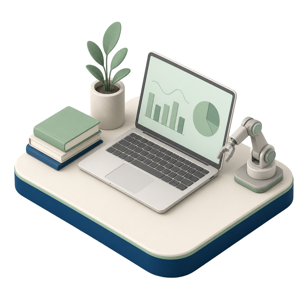 Skills and Profile Building illustrated as a soft-shaded miniature